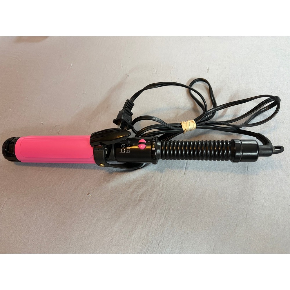 Bella Beauty BB0861 2-in-1 Pink Curling Iron and Hair Straightener Flat Iron